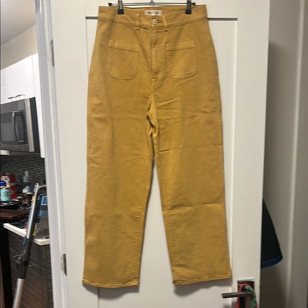 Madewell Mustard Ankle Cropped Pants